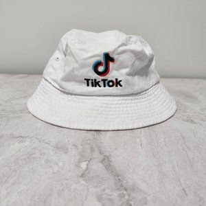 TikTok Bucket Hat Unisex White One Size New
